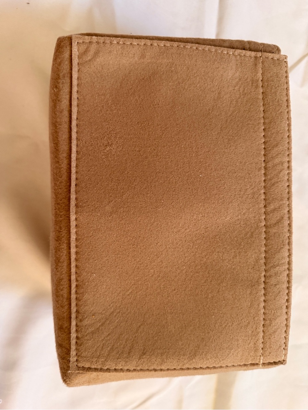 ZTUJO Felt Purse Organizer Insert Liner Shaper Tan Camel NWT Multiple Pockets - Picture 4 of 6